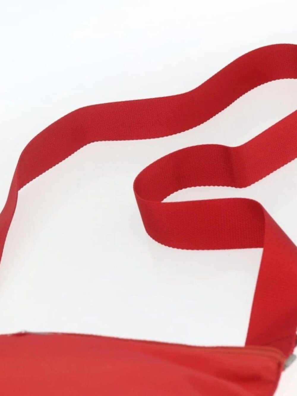 PRADA Shoulder Bag Nylon Red Silver Auth - Picture 8 of 16